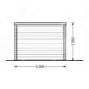 Hagebod med terrasse AISNE PLUS 9m² (3m x 3m), 28mm