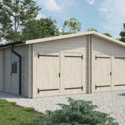 Dobbeltgarasje hangar på 54 m² med en tykkelse på 44 / 66 mm
