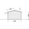 Tregarasje 19.9m² (3,60 x 5,35), 44mm