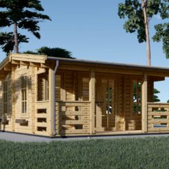 Trehytte ROYAL 25m² med terrasse, 44mm
