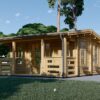 Trehytte ROYAL 25m² med terrasse, 44mm