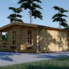 Trehytte ROYAL 25m² med terrasse, 44mm