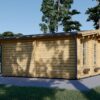 Trehytte ROYAL 25m² med terrasse, 44mm