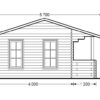 Trehytte ROYAL 25m² med terrasse, 44mm