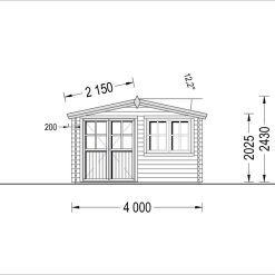 Trehytte LILLE 19.9m², 34mm