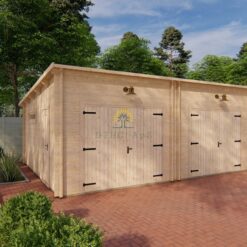 Dobbelt garage 7m x 5.5m, 44 mm