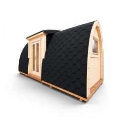 Isolert campingpod med sideinngang – 2,4 × 6 m