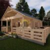 Trehus med terrasse og hems GUSTAV 36m²