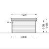 Redskapsbod Lille flatt tak 12 m², 34mm