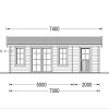 Trehytte LEA 28m², 44mm/66mm