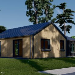 Trehus Valeri 80 m², (44 mm + 19 mm trekledning)