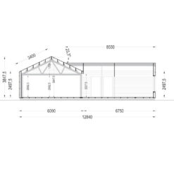 Trehus Valeri 80 m², (44 mm + 19 mm trekledning)