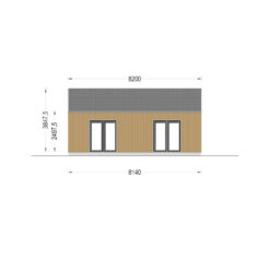 Trehus Valeri 80 m², (44 mm + 19 mm trekledning)