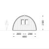 Hagehus BRETA (44 mm), 4×10 m, 40 m²