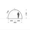 Hagehus BRETA (44 mm), 4×10 m, 40 m²