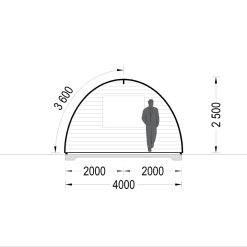 Hagehus BRETA (44 mm), 4×10 m, 40 m²
