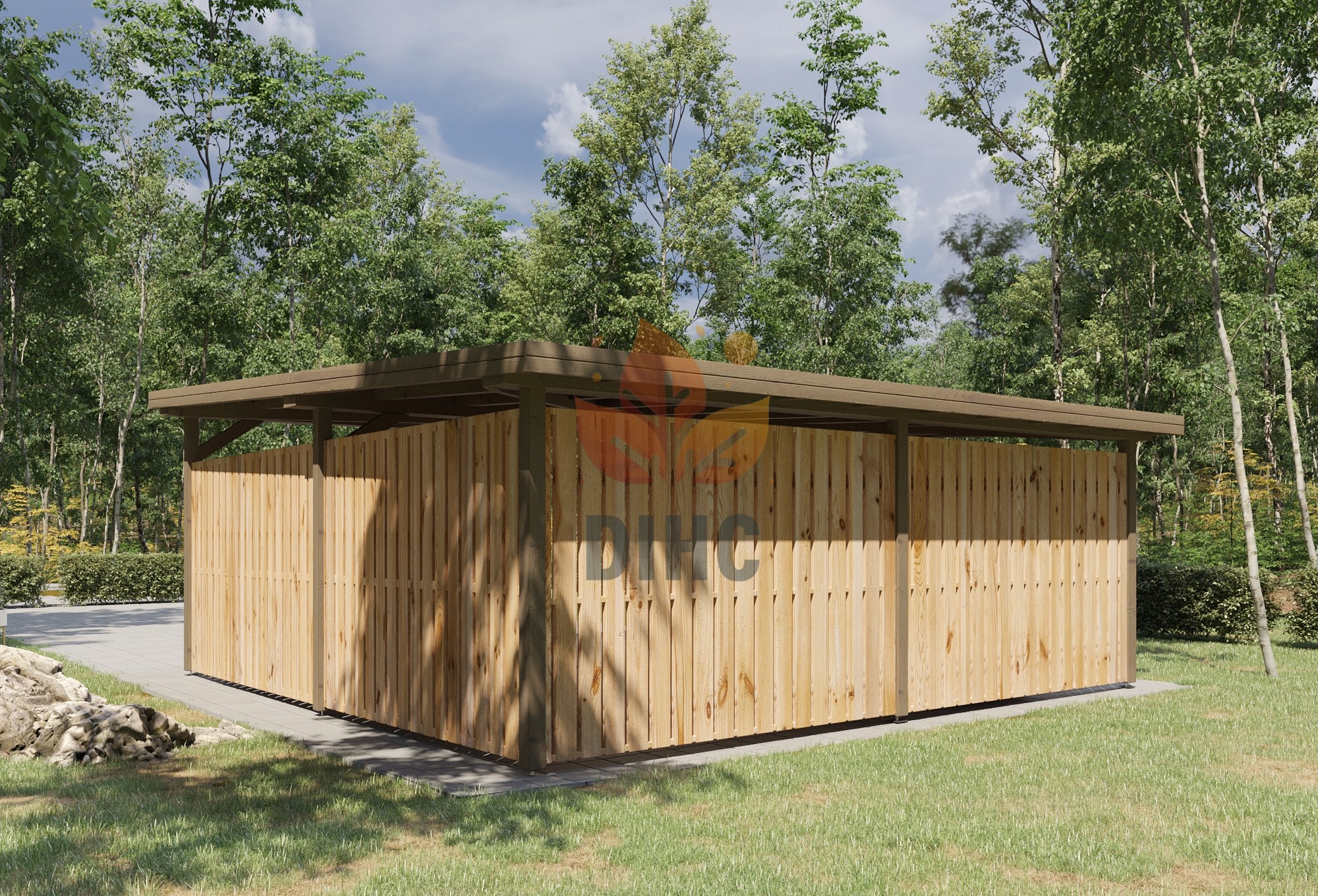 Moderne carport 6 x 6 m