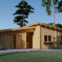 Trevilla med Flatt Tak BERTA (66 mm / 44 mm + 44 mm), 105 m²