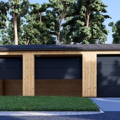 Trippel tregarasje SILVIA TRIO, 9×6 m, 54 m² (34 mm + trekledning)